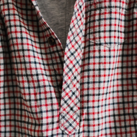 babyGap Baby 3-6 Months One Piece Flannel Red Grey - Picture 2 of 6